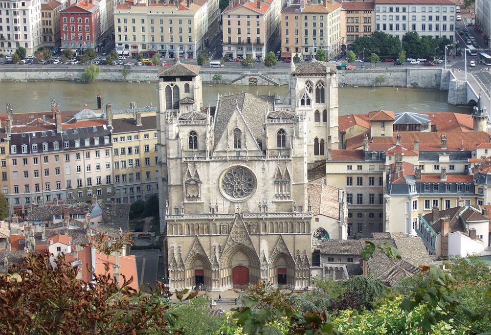 Kathedraal St. Jean gezien vanaf de Notre-Dame de Fourvière