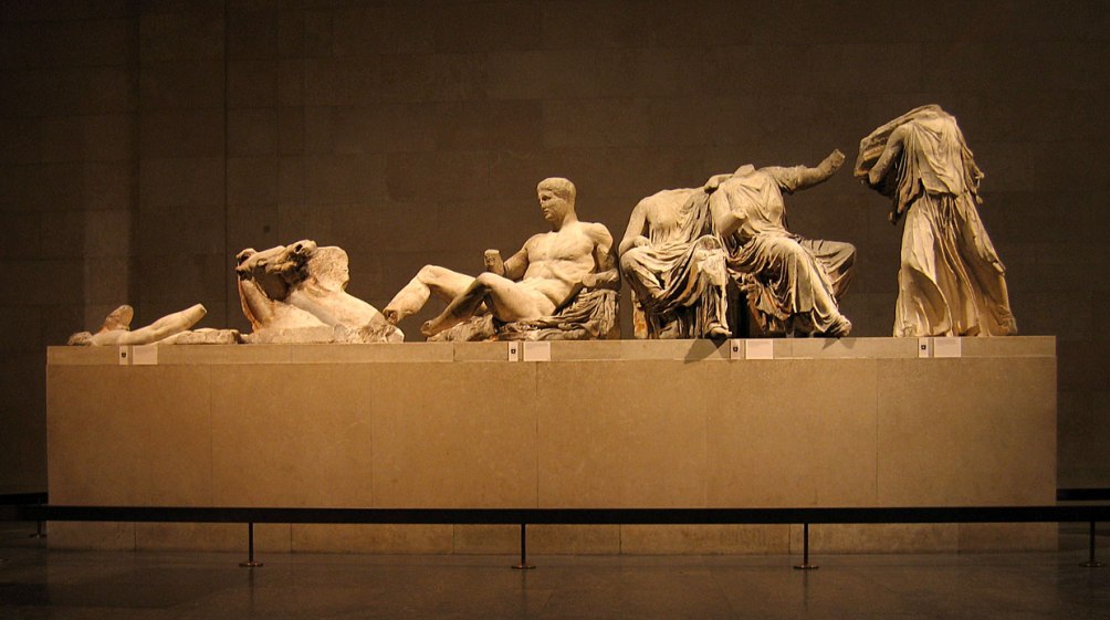 Een aantal van de Parthenon-beelden (Elgin marbles), te zien in het British Museum. (foto: Wikimedia)