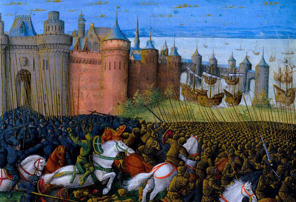 De Slag bij Tyrus, Libanon in 1187. 