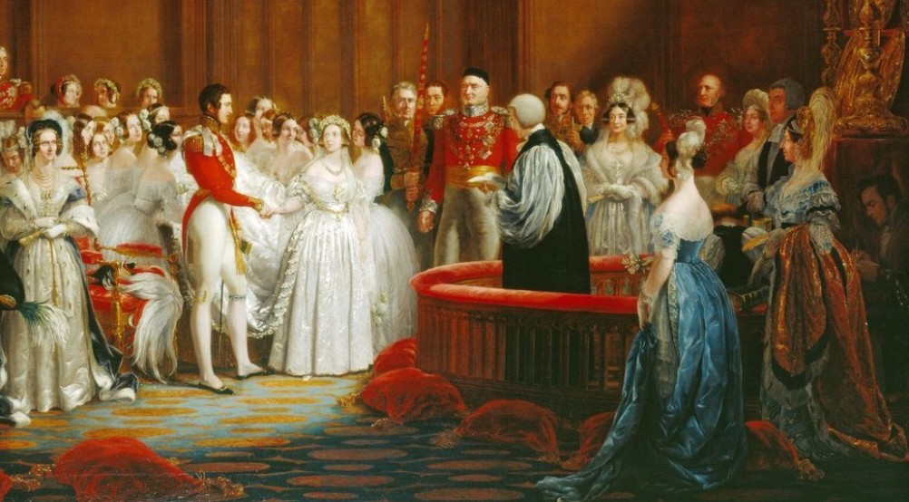 Koningin Victoria trouwt met haar Albert op 18 februari 1840 in Londen. (Foto: Wikimedia)