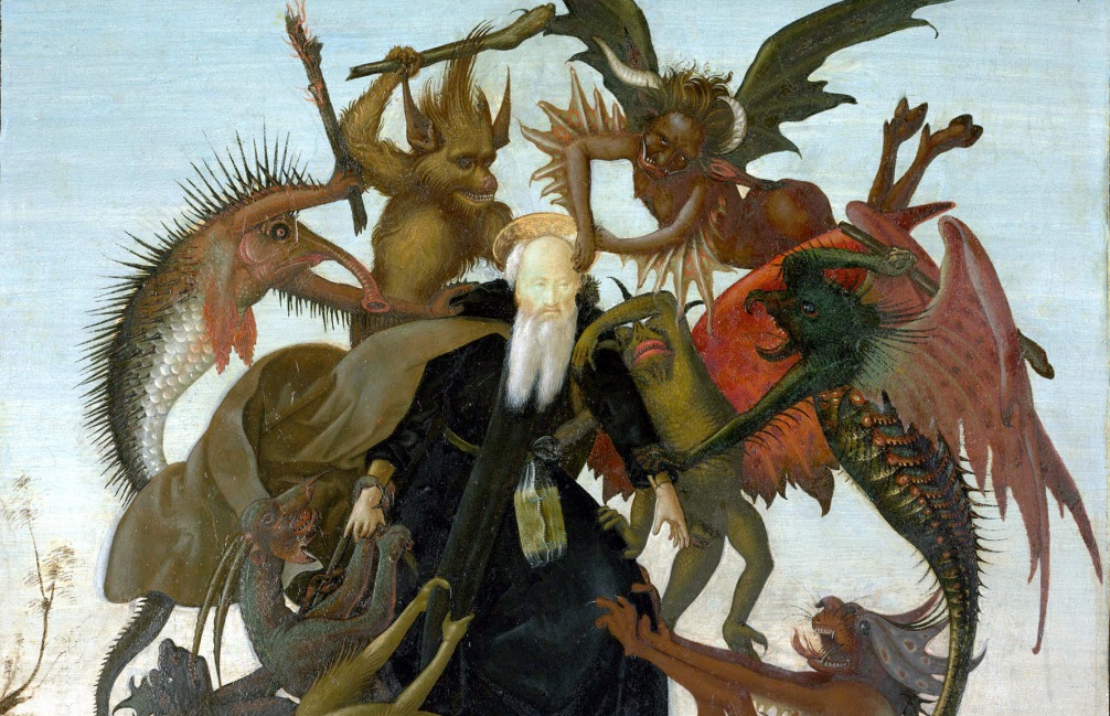 De verzoeking van de Heilige Antonius uit 1487-1488 is het vroegst bekende schilderwerk van Michelangelo. (Foto: Wikimedia)