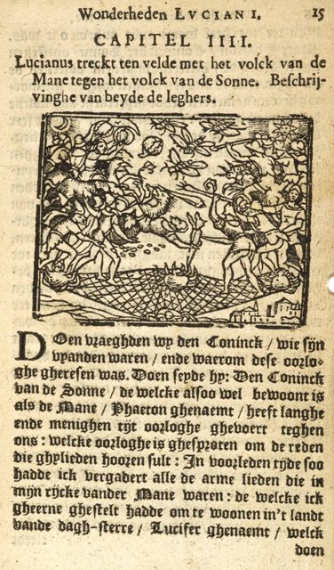 17e eeuwse illustratie bij de Waargebeurde Geschiedenis van Lucianus. (foto: Wikimedia)