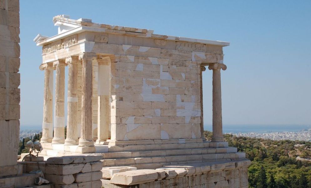 De tempel van Athene Niké op de Acropolis.