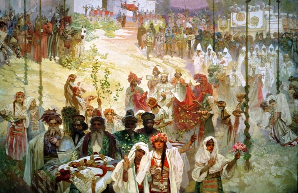 De kroning van Dusan, Tsaar van Serviers en Grieken. Zijn rijk besloeg een groot deel van de Balkan. (foto: Wikimedia)