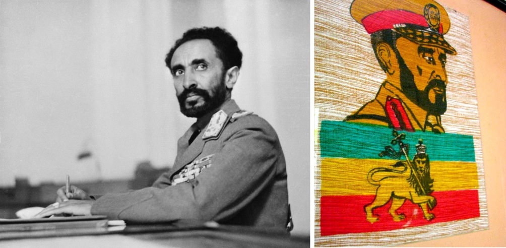Niet alleen Keizer Haile Selassie van Ethiopie groeide uit tot het symbool van de Rastafari. Ook de ethiopische vlag met de leeuw van Juda werd door hun overgenomen. (Foto: Wikimedia)